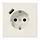 JUNG LS 1520-18 A wandcontactdoos randaarde Safety+ met USB-A LS990 creme