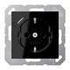 JUNG A 1520-18 C SW wandcontactdoos randaarde Safety+ met USB-C A-range zwart glans