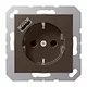 JUNG A 1520-18 A MO wandcontactdoos randaarde Safety+ met USB-A A-range mokka