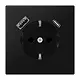 JUNG LS 1520-15 CA SWM wandcontactdoos randaarde Safety+ met USB type A en C LS990 grafietzwart mat