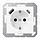 JUNG A 1520-15 CA WWM wandcontactdoos randaarde Safety+ met USB type A en C A-range sneeuwwit mat