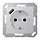 JUNG A 1520-18 A AL wandcontactdoos randaarde Safety+ met USB-A A-range aluminium