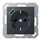 JUNG A 1520-18 A ANM wandcontactdoos randaarde Safety+ met USB-A A-range antraciet mat