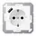 JUNG A 1520-18 A WWM wandcontactdoos randaarde Safety+ met USB-A A-range sneeuwwit mat