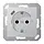 JUNG A 1520-18 C AL wandcontactdoos randaarde Safety+ met USB-C A-range aluminium