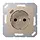 JUNG A 1520-18 C CH wandcontactdoos randaarde Safety+ met USB-C A-range champagne