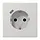 JUNG LS 1520-18 C LG wandcontactdoos randaarde Safety+ met USB-C LS990 lichtgrijs