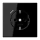 JUNG LS 1520-18 C SW wandcontactdoos randaarde Safety+ met USB-C LS990 zwart glans