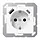 JUNG A 1520-15 CA WW wandcontactdoos randaarde Safety+ met USB type A en C A-range alpine wit