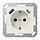 JUNG A 1520-15 CA wandcontactdoos randaarde Safety+ met USB type A en C A-range creme