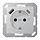 JUNG A 1520-15 CA AL wandcontactdoos randaarde Safety+ met USB type A en C A-range aluminium