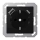 JUNG A 1520-15 CA SWM wandcontactdoos randaarde Safety+ met USB type A en C A-range grafietzwart mat