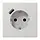 JUNG LS 1520-18 A LG wandcontactdoos randaarde Safety+ met USB-A LS990 lichtgrijs
