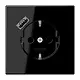 JUNG LS 1520-18 A SW wandcontactdoos randaarde Safety+ met USB-A LS990 zwart glans