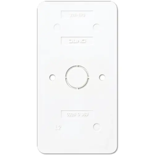 JUNG 328-676 WW bodemplaat 2-voudig combinaties schakelaar/contactdoos vlamwerend AP600 alpine wit