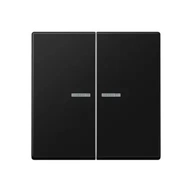 JUNG A 102 KO5 BF SWM schakelwip 2-voudig met controlevenster voor HOME draadloze schakelaar A-range grafietzwart mat