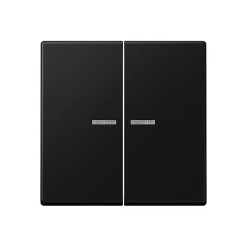 JUNG A 102 KO5 BF SWM schakelwip 2-voudig met controlevenster voor HOME draadloze schakelaar A-range grafietzwart mat