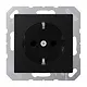 JUNG A 1520 NBF SWM wandcontactdoos randaarde A-range grafietzwart mat
