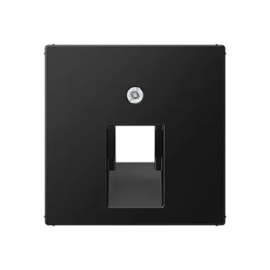 JUNG A 569-1 BFPLUA SWM centraalplaat 1-voudig tbv RJ45 wandcontactdoos A-range grafietzwart mat
