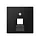 JUNG A 569-1 BFPLUA SWM centraalplaat 1-voudig tbv RJ45 wandcontactdoos A-range grafietzwart mat