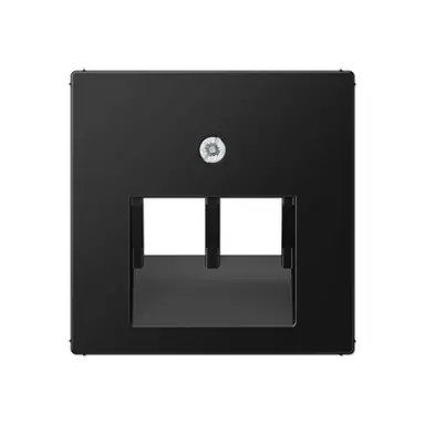 JUNG A 569-2 BFPLUA SWM centraalplaat 2-voudig tbv RJ45 wandcontactdoos A-range grafietzwart mat