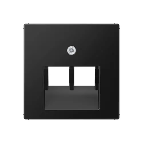 JUNG A 569-2 BFPLUA SWM centraalplaat 2-voudig tbv RJ45 wandcontactdoos A-range grafietzwart mat