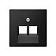 JUNG A 569-2 BFPLUA SWM centraalplaat 2-voudig tbv RJ45 wandcontactdoos A-range grafietzwart mat