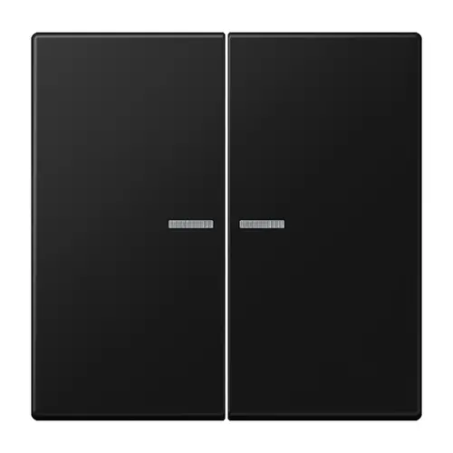 JUNG LS 102 KO5 SWM schakelwip 2-voudig met controlevenster voor HOME draadloze schakelaar LS990 grafietzwart mat