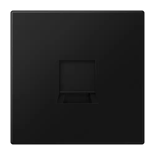 JUNG LS 1969-1 WE SWM centraalplaat met draagring 1-voudig voor modulair jack LS990 grafietzwart mat