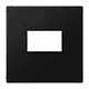 JUNG LS 1969 USB SWM centraalplaat USB-lader met klikbevestiging LS990 grafietzwart mat