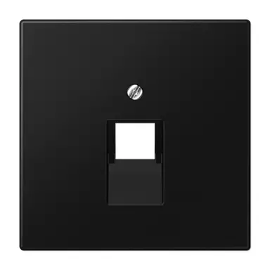 JUNG LS 969-1 UA SWM centraalplaat 1-voudig tbv RJ45 wandcontactdoos LS990 grafietzwart mat