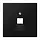 JUNG LS 969-1 UA SWM centraalplaat 1-voudig tbv RJ45 wandcontactdoos LS990 grafietzwart mat