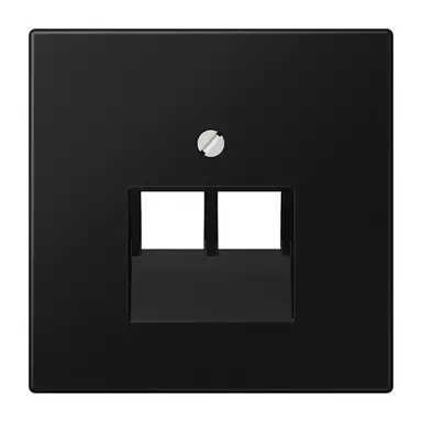JUNG LS 969-2 UA SWM centraalplaat 2-voudig tbv RJ45 wandcontactdoos LS990 grafietzwart mat