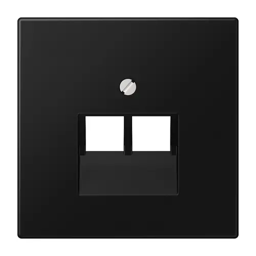 JUNG LS 969-2 UA SWM centraalplaat 2-voudig tbv RJ45 wandcontactdoos LS990 grafietzwart mat