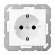 JUNG A 1520 NBFKI WWM wandcontactdoos randaarde Safety+ A-range sneeuwwit mat