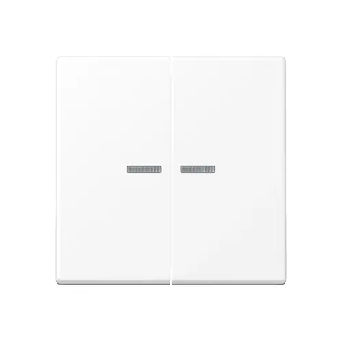 JUNG A 102 KO5 BF WWM schakelwip 2-voudig met controlevenster voor HOME draadloze schakelaar A-range sneeuwwit mat