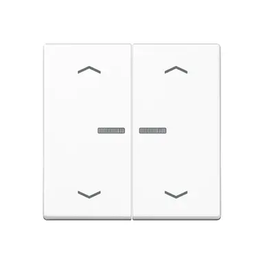 JUNG A 102 KO5P BF WW schakelwip 2-voudig met controlevenster en pijlsymbolen voor HOME draadloze schakelaar A-range alpine wit