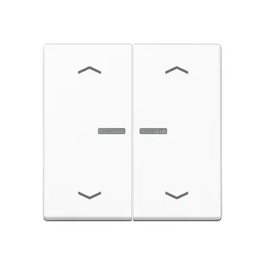 JUNG A 102 KO5P WW schakelwip 2-voudig met controlevenster en pijlsymbolen voor HOME draadloze schakelaar A-range alpine wit