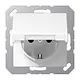 JUNG A 1520 NBFKIKL WW wandcontactdoos randaarde Safety+ met klapdeksel A-range alpine wit