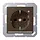 JUNG A 1520-O MO LNW wandcontactdoos randaarde Safety+ met LED-oriëntatieverlichting en lichtsensor A-range mokka