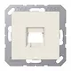 JUNG A 1569-15 WE afdekking klikbevestiging met draagring 1-voudig modular jack A-range creme
