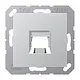 JUNG A 1569-15 WE AL afdekking klikbevestiging met draagring 1-voudig modular jack A-range aluminium