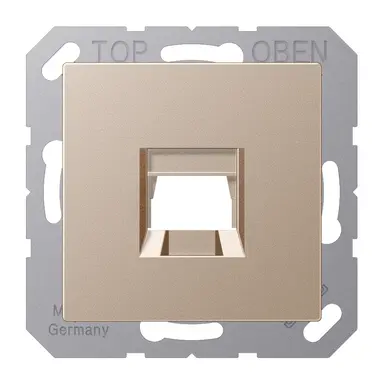 JUNG A 1569-1 WE CH afdekking klikbevestiging met draagring 1-voudig modulair jack A-range champagne