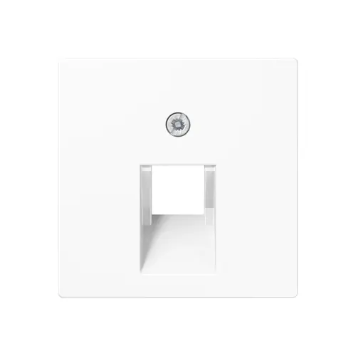 JUNG A 569-1 BFPLUA WWM centraalplaat 1-voudig tbv RJ45 wandcontactdoos A-range sneeuwwit mat