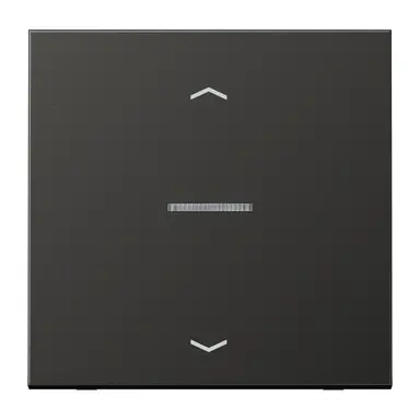 JUNG AL 101 KO5P AN schakelwip met controlevenster en pijlsymbolen voor HOME draadloze schakelaar LS990 antraciet gelakt aluminium