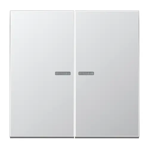 JUNG AL 102 KO5 schakelwip 2-voudig met controlevenster voor HOME draadloze schakelaar LS990 aluminium