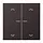JUNG AL 102 KO5P D schakelwip 2-voudig met controlevenster en pijlsymbolen voor HOME draadloze schakelaar LS990 dark gelakt aluminium