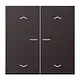JUNG AL 102 KO5P D schakelwip 2-voudig met controlevenster en pijlsymbolen voor HOME draadloze schakelaar LS990 dark gelakt aluminium
