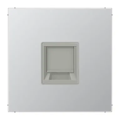 JUNG AL 1969-1 WE centraalplaat met draagring 1-voudig voor modulair jack LS990 aluminium