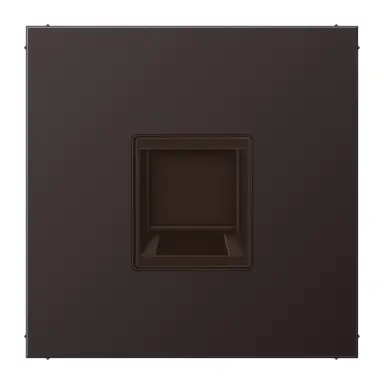 JUNG AL 1969-1 WE D centraalplaat met draagring 1-voudig voor modulair jack LS990 dark gelakt aluminium